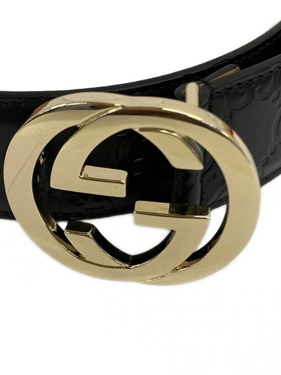 GUCCI - 214351 Black Leather Belt